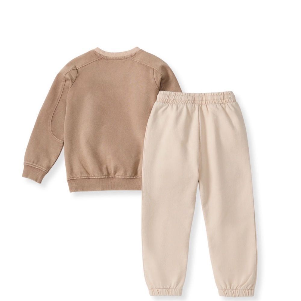 Burt’s Bees Baby Acid Wash Sweatshirt & Pants Set Tan Size 4T NWT IN PACKAGE